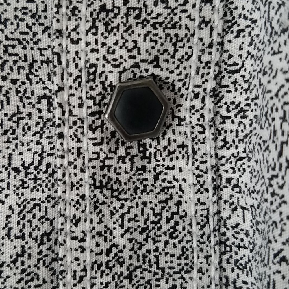 INC Black White Mens Ombre Button Up Shirt - Picture 4 of 12